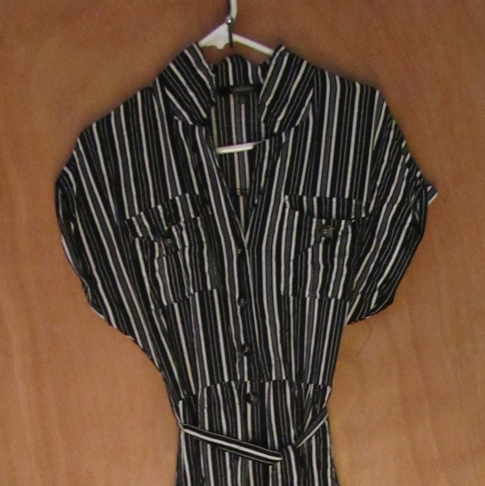 Lg Black and White Jumpsuit